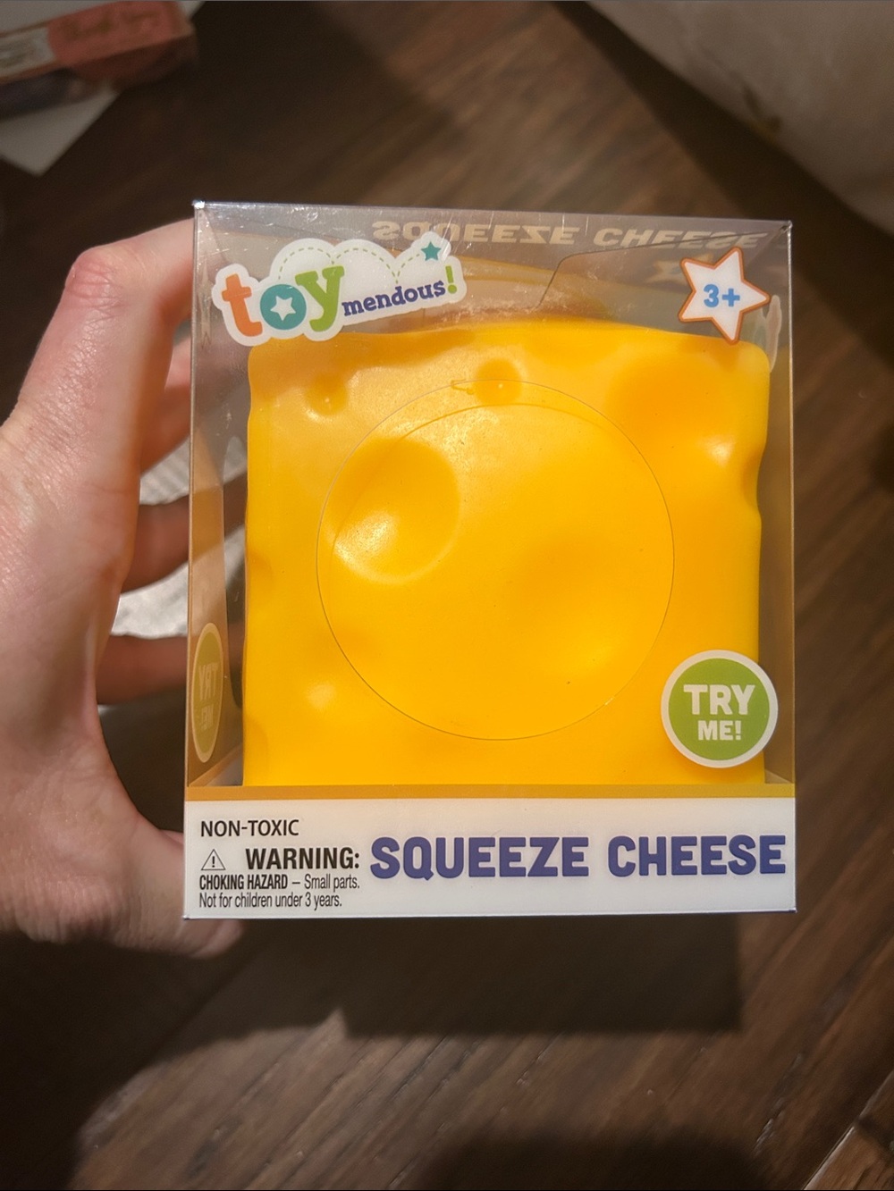 Squeeze Cheese Squishy Toy - Yellow